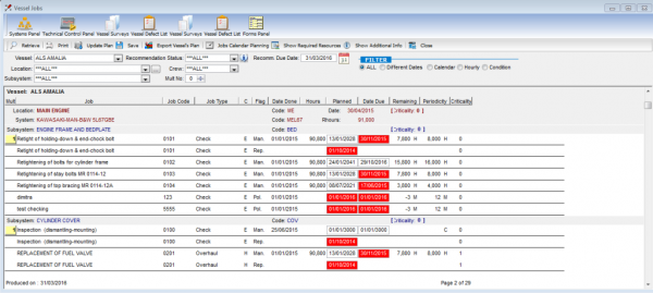 Danaos Planned Maintenance System (PMS)